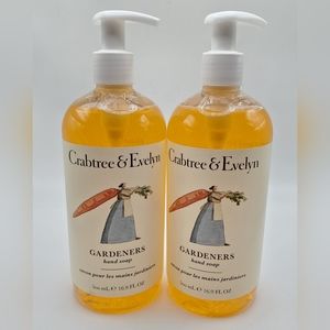 Lot of 2 Crabtree & Evelyn Gardeners Hand Soap